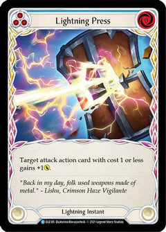 Lightning Press (Blue) [U-ELE185] (Tales of Aria Unlimited)  Unlimited Rainbow Foil-1