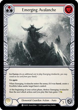 Emerging Avalanche (Red) [ELE025] (Tales of Aria)  1st Edition Rainbow Foil-1