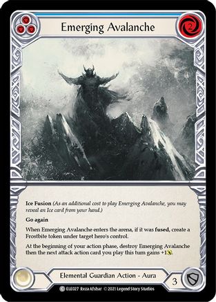 Emerging Avalanche (Blue) [ELE027] (Tales of Aria)  1st Edition Rainbow Foil-1