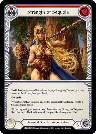 Strength of Sequoia (Red) [U-ELE028] (Tales of Aria Unlimited)  Unlimited Rainbow Foil-1