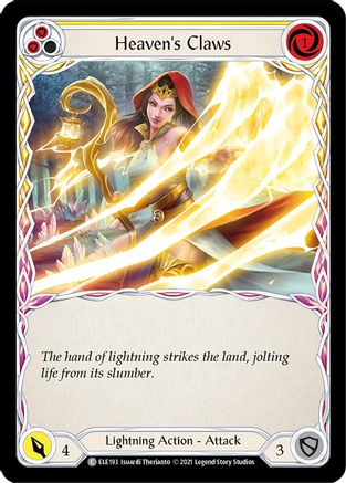 Heaven's Claws (Yellow) [ELE193] (Tales of Aria)  1st Edition Rainbow Foil-1