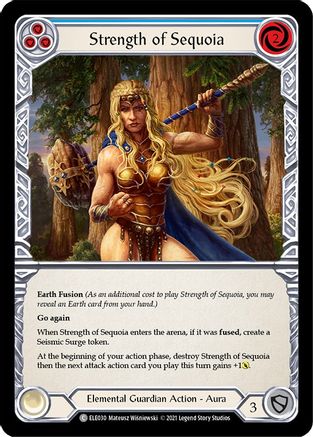 Strength of Sequoia (Blue) [U-ELE030] (Tales of Aria Unlimited)  Unlimited Rainbow Foil
