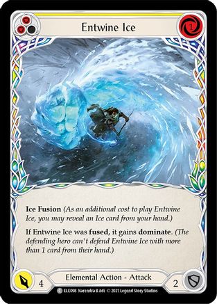 Entwine Ice (Yellow) [ELE098] (Tales of Aria)  1st Edition Rainbow Foil-1