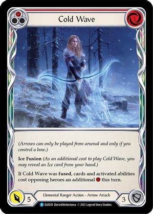 Cold Wave (Red) [ELE038] (Tales of Aria)  1st Edition Rainbow Foil-1