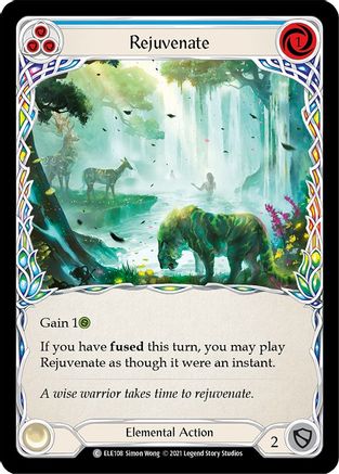Rejuvenate (Blue) [ELE108] (Tales of Aria)  1st Edition Rainbow Foil