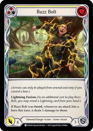 Buzz Bolt (Yellow) [ELE048] (Tales of Aria)  1st Edition Rainbow Foil-1