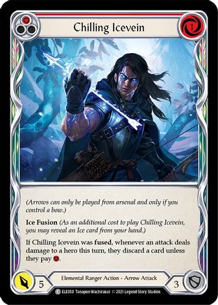 Chilling Icevein (Red) [ELE050] (Tales of Aria)  1st Edition Rainbow Foil