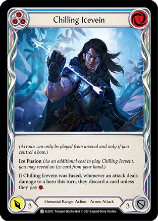 Chilling Icevein (Blue) [ELE052] (Tales of Aria)  1st Edition Rainbow Foil-1