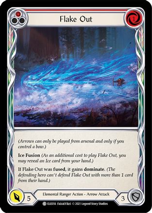 Flake Out (Red) [ELE056] (Tales of Aria)  1st Edition Rainbow Foil-1
