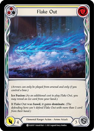 Flake Out (Yellow) [ELE057] (Tales of Aria)  1st Edition Rainbow Foil