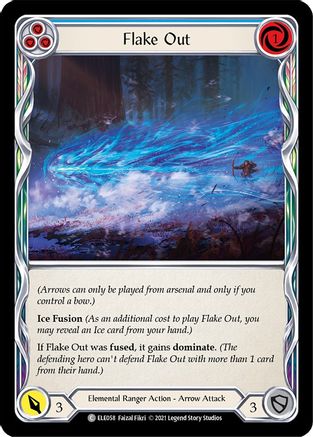 Flake Out (Blue) [ELE058] (Tales of Aria)  1st Edition Rainbow Foil