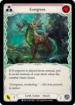Evergreen (Red) [ELE119] (Tales of Aria)  1st Edition Rainbow Foil-1
