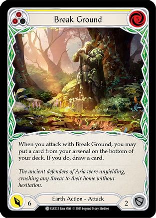 Break Ground (Yellow) [U-ELE132] (Tales of Aria Unlimited)  Unlimited Rainbow Foil-1