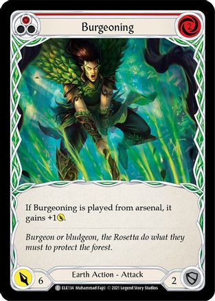 Burgeoning (Red) [ELE134] (Tales of Aria)  1st Edition Rainbow Foil-1