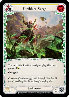 Earthlore Surge (Yellow) [ELE138] (Tales of Aria)  1st Edition Rainbow Foil-1