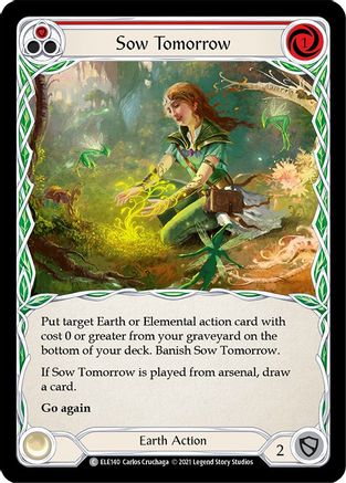 Sow Tomorrow (Red) [ELE140] (Tales of Aria)  1st Edition Rainbow Foil-1
