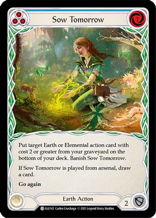 Sow Tomorrow (Blue) [ELE142] (Tales of Aria)  1st Edition Rainbow Foil-1