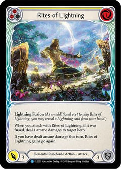 Rites of Lightning (Yellow) [ELE071] (Tales of Aria)  1st Edition Rainbow Foil-1