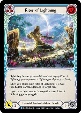 Rites of Lightning (Blue) [ELE072] (Tales of Aria)  1st Edition Normal-1