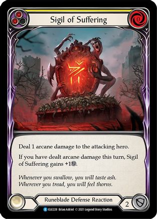 Sigil of Suffering (Yellow) [U-ELE228] (Tales of Aria Unlimited)  Unlimited Rainbow Foil-1