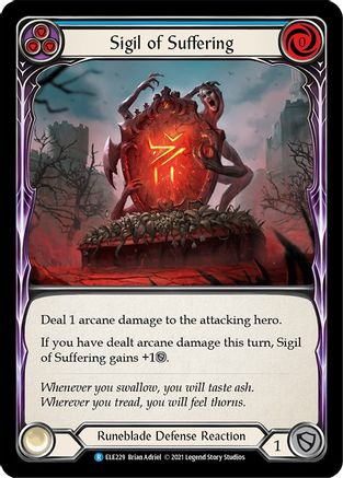 Sigil of Suffering (Blue) [ELE229] (Tales of Aria)  1st Edition Rainbow Foil-1