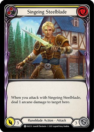Singeing Steelblade (Yellow) [ELE231] (Tales of Aria)  1st Edition Normal-1