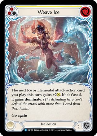 Weave Ice (Yellow) [U-ELE155] (Tales of Aria Unlimited)  Unlimited Rainbow Foil-1