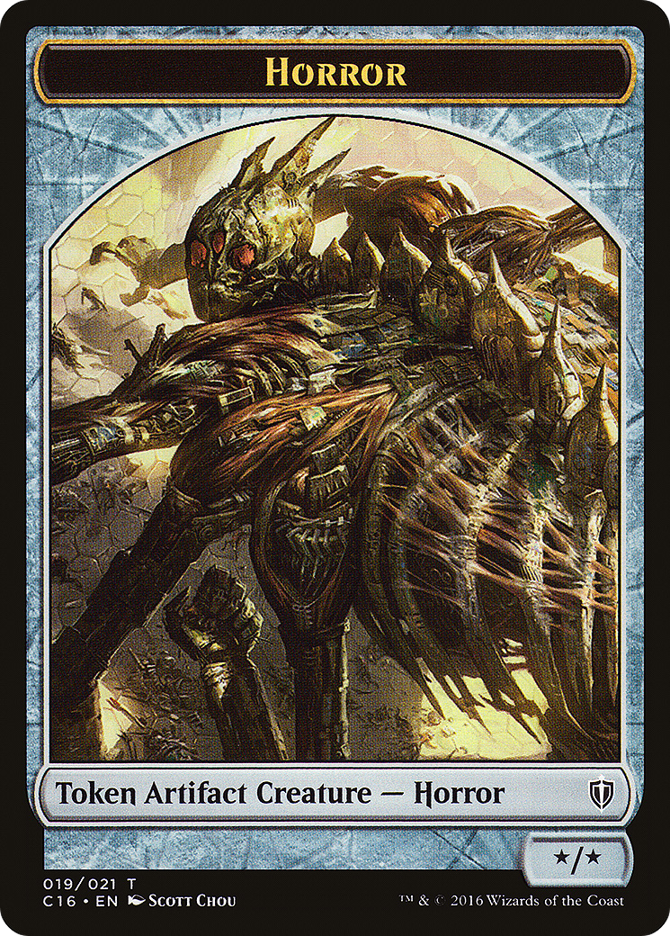 Horror // Thopter Double-Sided Token [Commander 2016 Tokens]-3