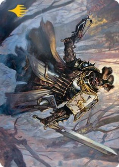 Brutal Cathar Art Card (Gold-Stamped Signature) (ASMID-013) - Art Series: Innistrad: Midnight Hunt-1