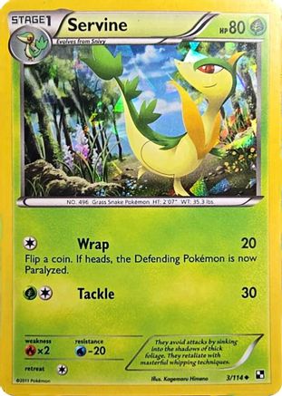Servine (3/114) (Cracked Ice Holo) [Black & White: Base Set]-1