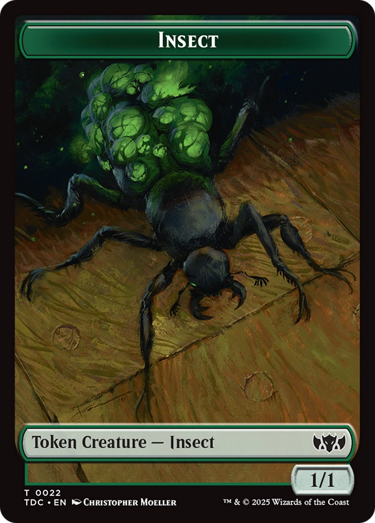 Insect (0022) // Plant Double-Sided Token [Tarkir: Dragonstorm Commander Tokens]-1