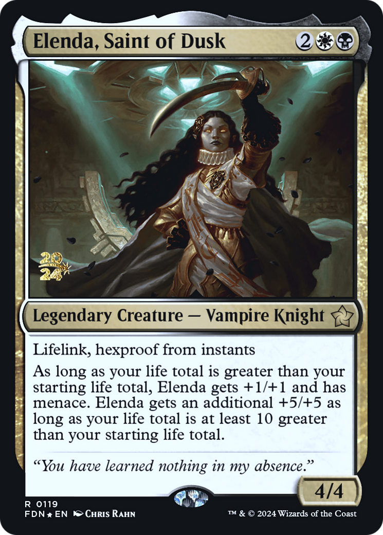 Elenda, Saint of Dusk [Foundations Prerelease Promos]-1
