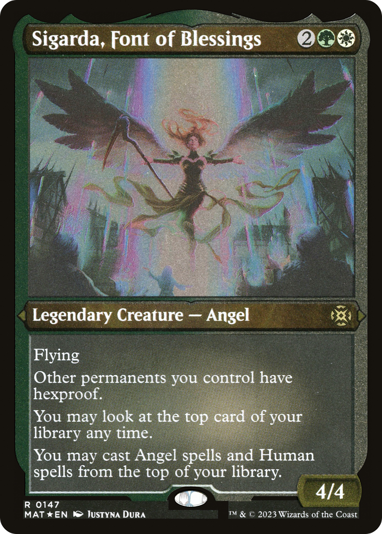 Sigarda, Font of Blessings (MAT-147) - March of the Machine: The Aftermath Etched Foil-1