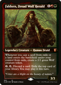 Faldorn, Dread Wolf Herald (CLB-932) - Commander Legends: Battle for Baldur's Gate Etched Foil-1