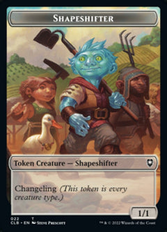 Shapeshifter (022) // Clue Double-Sided Token [Commander Legends: Battle for Baldur's Gate Tokens]-1