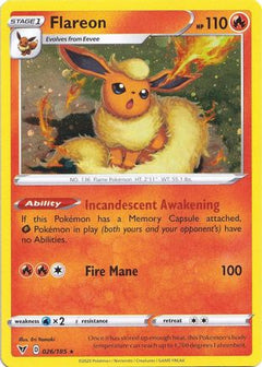 Flareon (026/185) (Cosmos Holo) [Sword & Shield: Vivid Voltage]-1