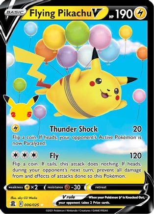 Flying Pikachu V (006/025) [Celebrations: 25th Anniversary]-1