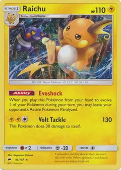 Raichu (41/147) (Cosmos Holo) [Sun & Moon: Burning Shadows]-1