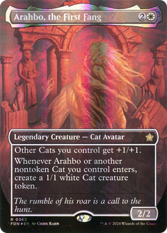 Arahbo, the First Fang (Borderless) (Mana Foil) [Foundations]-1
