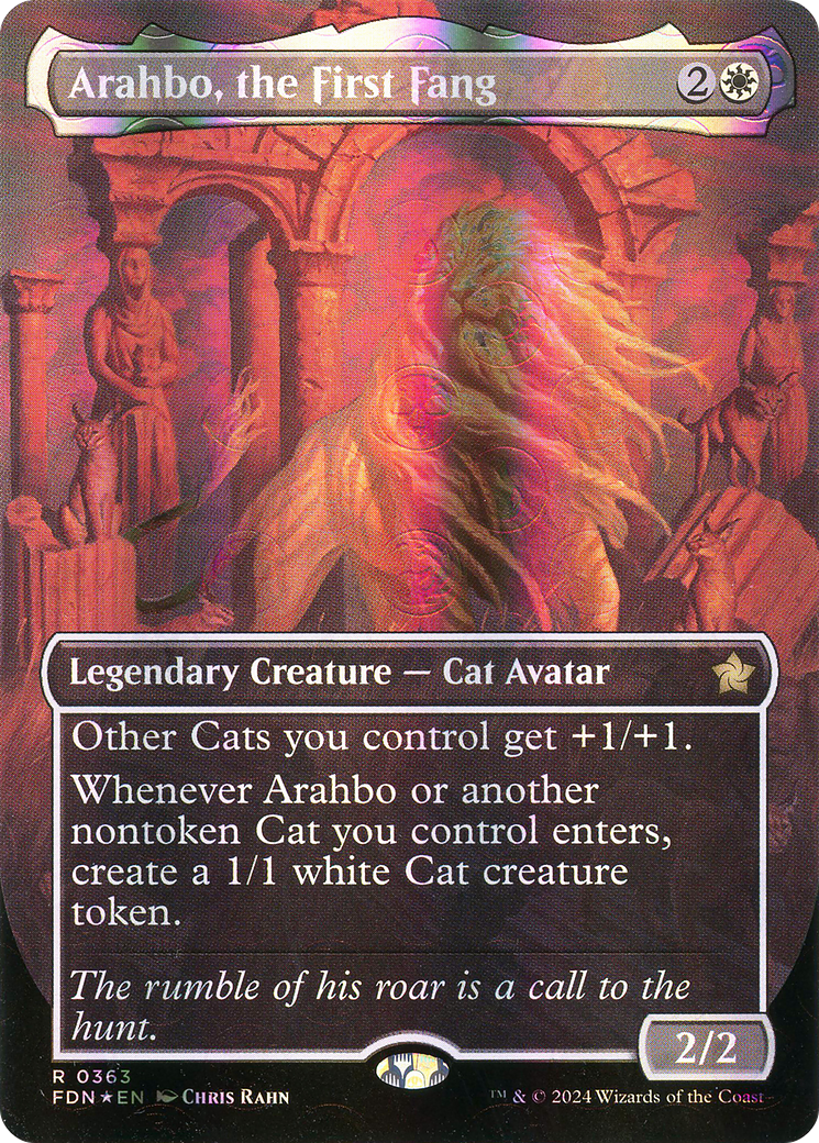 Arahbo, the First Fang (Borderless) (Mana Foil) [Foundations]-1