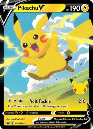 Pikachu V (SWSH143) (Celebrations) [Sword & Shield: Black Star Promos]-1