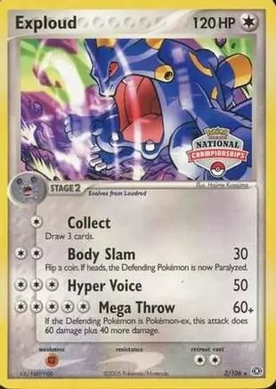 Exploud (3/106) (National Championship Promo) [EX: Emerald]-1