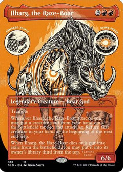 Ilharg, the Raze-Boar (Borderless Foil Etched) [Secret Lair Drop Series]-1