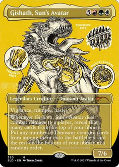 Gishath, Sun's Avatar (Borderless Foil Etched) [Secret Lair Drop Series]-1