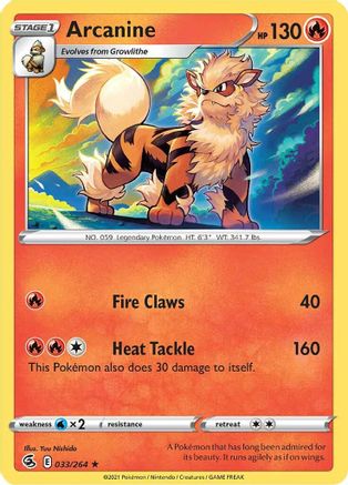 Arcanine (033/264) [Sword & Shield: Fusion Strike]-1