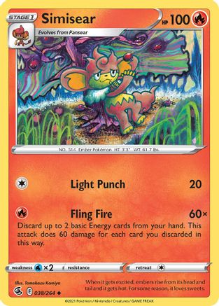 Simisear (038/264) [Sword & Shield: Fusion Strike]-1