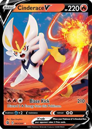 Cinderace V (043/264) [Sword & Shield: Fusion Strike]-1