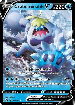 Crabominable V (076/264) [Sword & Shield: Fusion Strike]-1