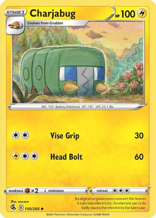 Charjabug (100/264) [Sword & Shield: Fusion Strike]-1