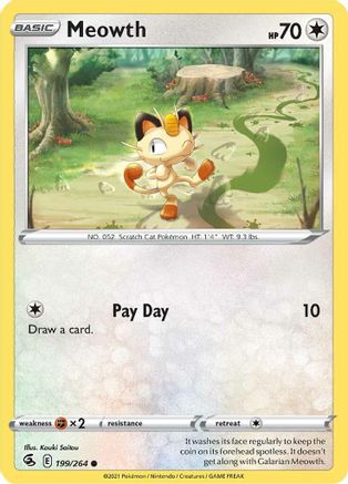 Meowth (199/264) [Sword & Shield: Fusion Strike]-1